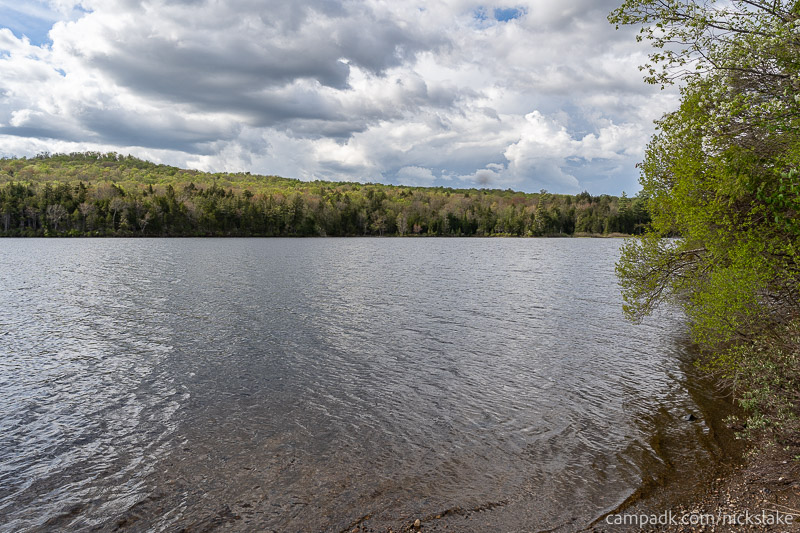 Campsite Photo of Site 70 at Nicks Lake Campground, New York - View from Shoreline