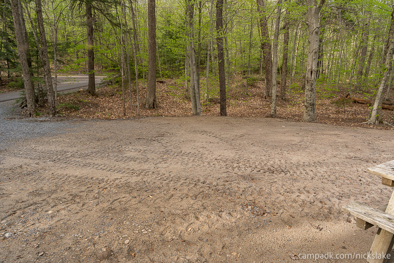 Campsite Photo of Site 112 at Nicks Lake Campground, New York - Cross Site View