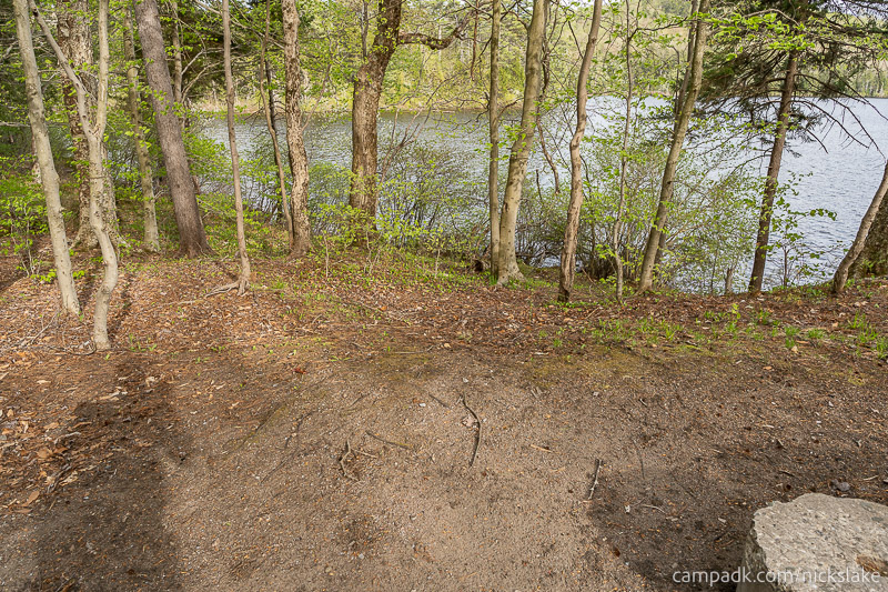 Campsite Photo of Site 112 at Nicks Lake Campground, New York - Pathway Down to Water