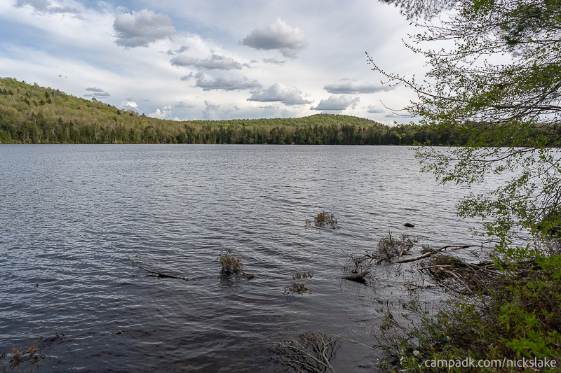 Campsite Photo of Site 112 at Nicks Lake Campground, New York - View from Shoreline