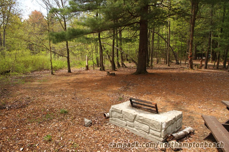 Campsite Photo of Site 98 at Northampton Beach Campground, New York - Cross Site View