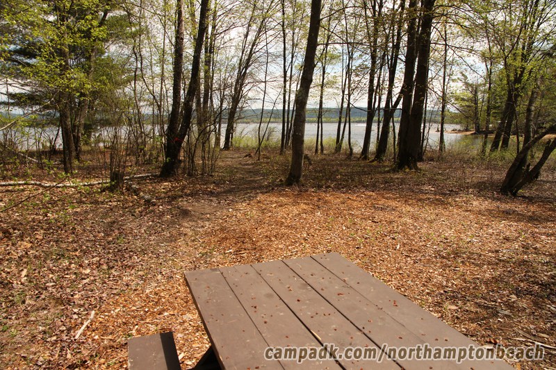 Campsite Photo of Site 98 at Northampton Beach Campground, New York - Pathway Down to Water