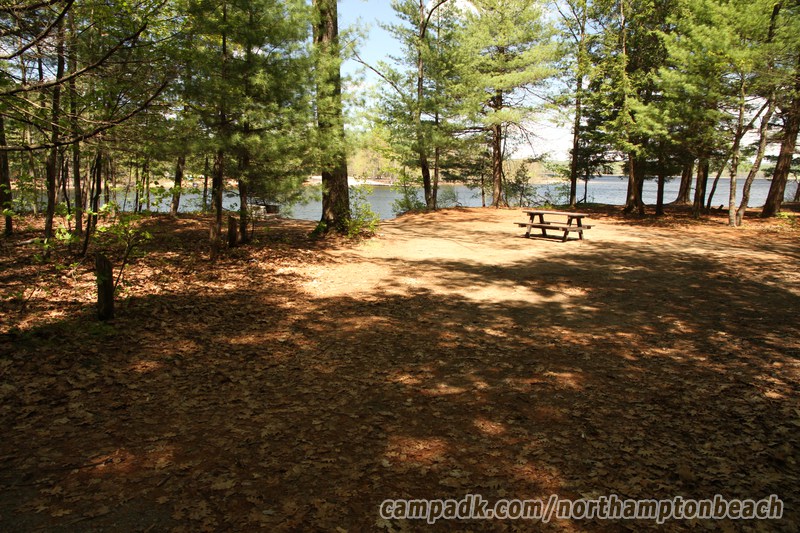 Campsite Photo of Site 74 at Northampton Beach Campground, New York - Looking at Site from Road