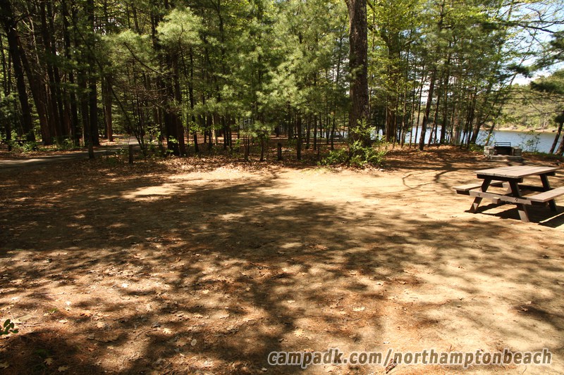 Campsite Photo of Site 74 at Northampton Beach Campground, New York - Cross Site View