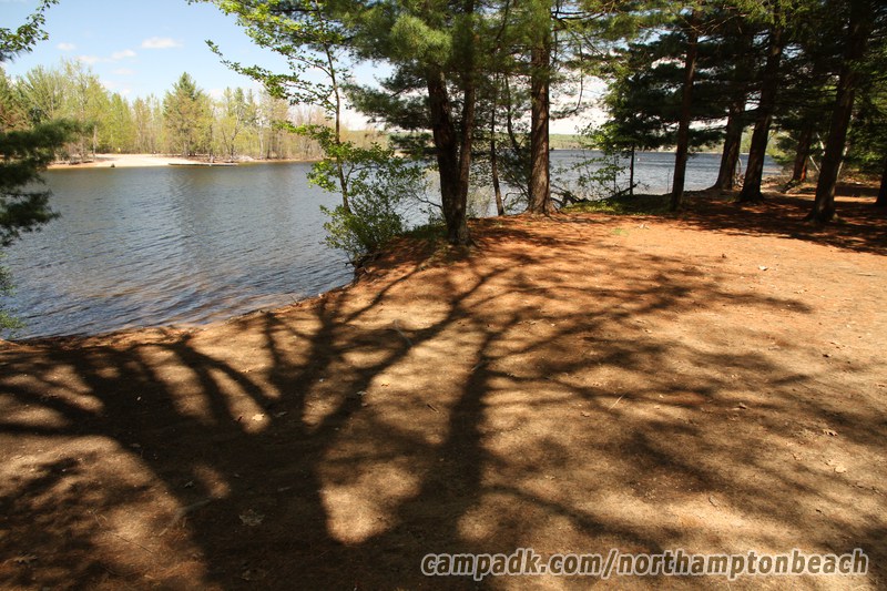Campsite Photo of Site 74 at Northampton Beach Campground, New York - Cross Site View