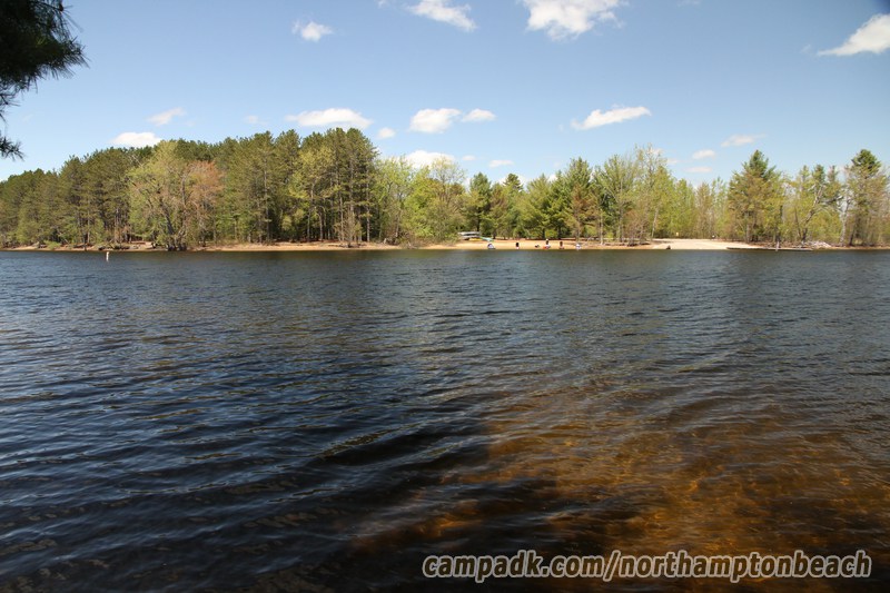 Campsite Photo of Site 74 at Northampton Beach Campground, New York - View from Shoreline