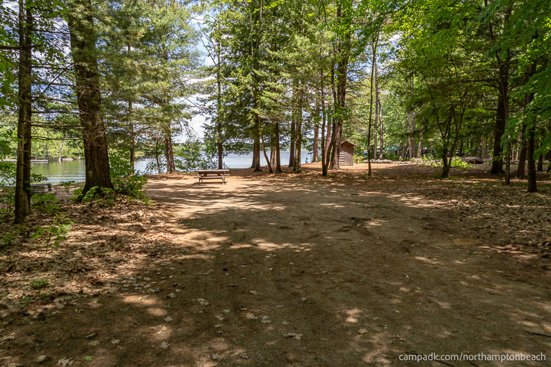Campsite Photo of Site 74 at Northampton Beach Campground, New York - Looking at Site from Road