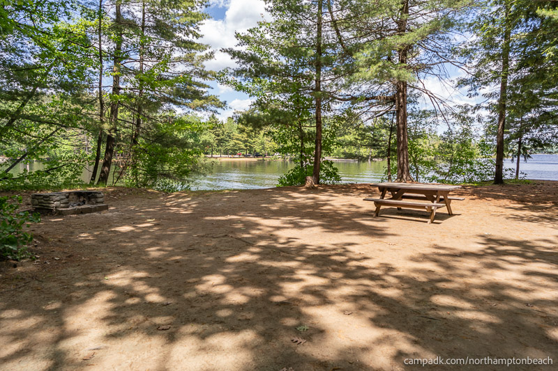 Campsite Photo of Site 74 at Northampton Beach Campground, New York - Looking at Site from Part Way In