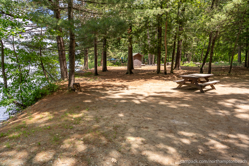 Campsite Photo of Site 74 at Northampton Beach Campground, New York - Cross Site View