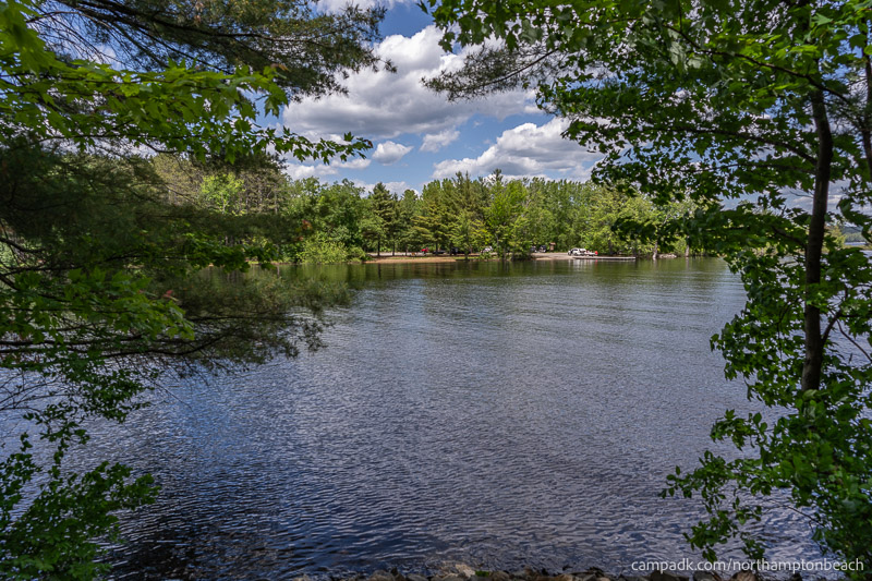 Campsite Photo of Site 74 at Northampton Beach Campground, New York - View from Shoreline