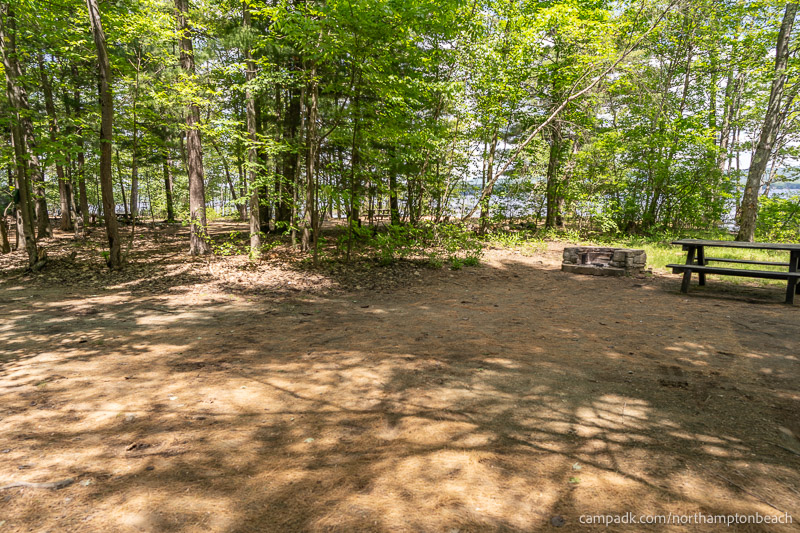 Campsite Photo of Site 98 at Northampton Beach Campground, New York - Cross Site View