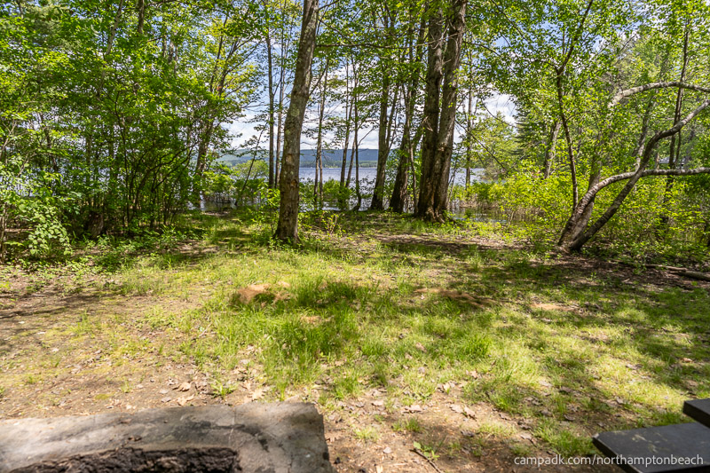 Campsite Photo of Site 98 at Northampton Beach Campground, New York - Pathway Down to Water