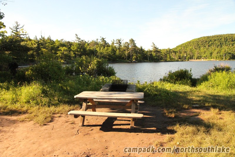 Campsite Photo of Site 150 at North South Lake Campground, New York - Cross Site View