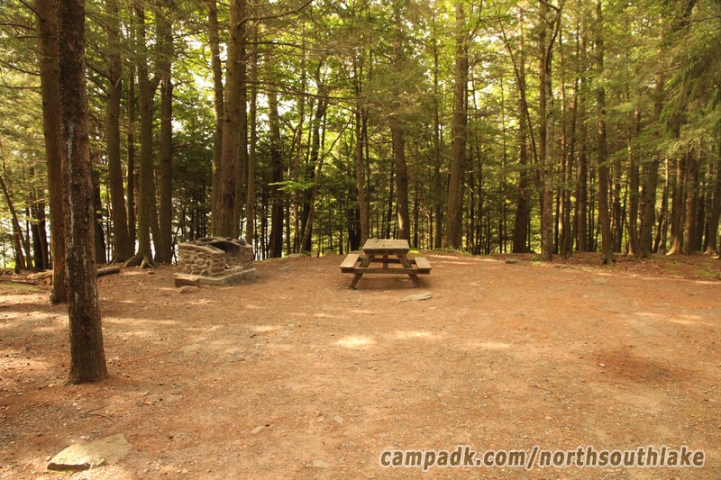 Campsite Photo of Site 63 at North South Lake Campground, New York - Cross Site View