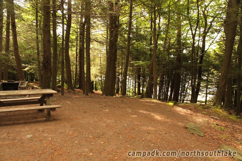 Campsite Photo of Site 63 at North South Lake Campground, New York - Cross Site View