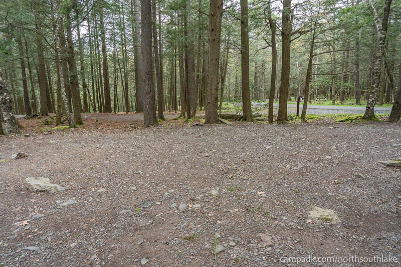 Campsite Photo of Site 63 at North South Lake Campground, New York - Cross Site View