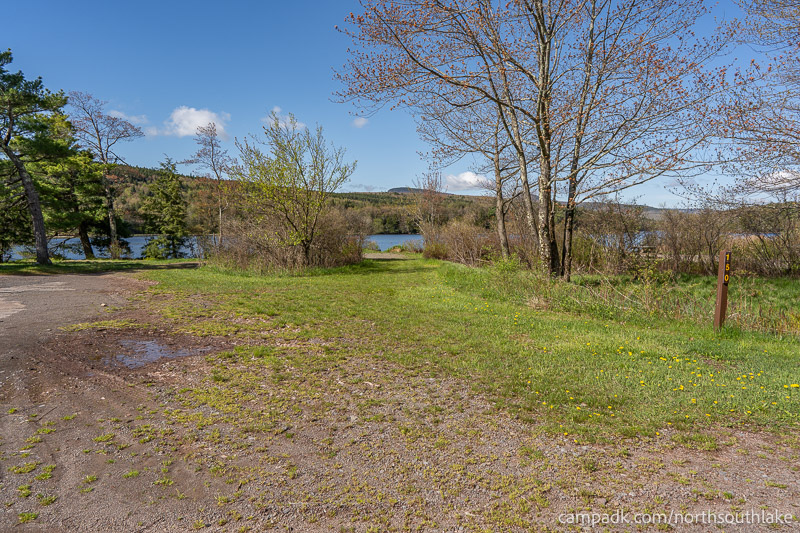 Campsite Photo of Site 150 at North South Lake Campground, New York - Looking at Site from Road