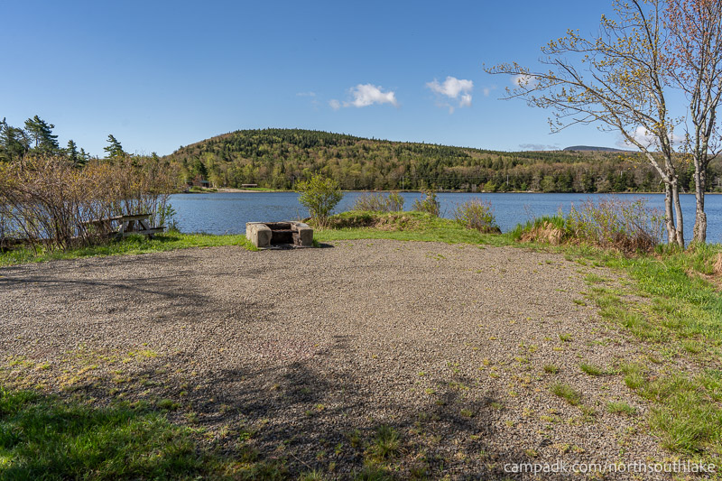 Campsite Photo of Site 150 at North South Lake Campground, New York - Looking at Site from Part Way In
