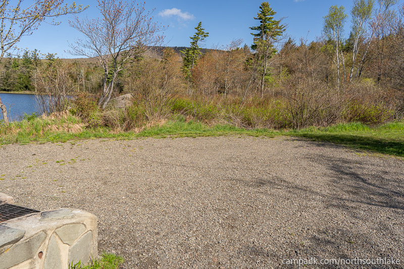 Campsite Photo of Site 150 at North South Lake Campground, New York - Cross Site View