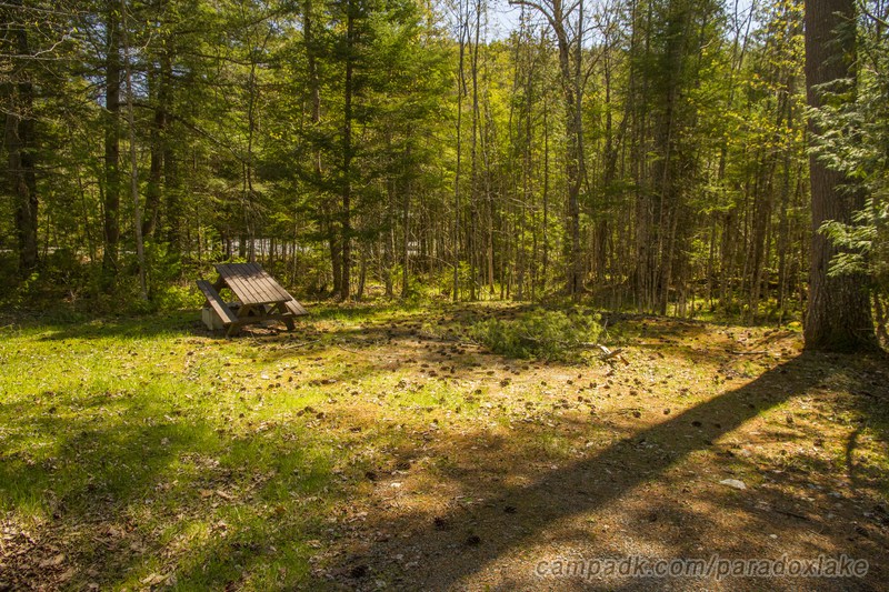 Campsite Photo of Site 2 at Paradox Lake Campground, New York - Looking at Site from Part Way In