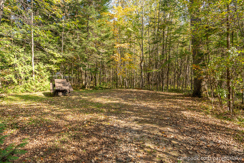 Campsite Photo of Site 2 at Paradox Lake Campground, New York - Looking at Site from Part Way In