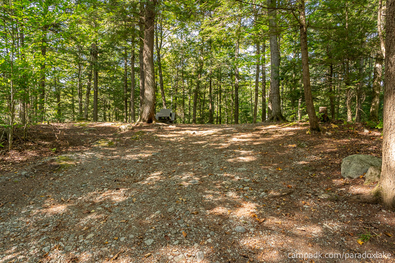 Campsite Photo of Site 52 at Paradox Lake Campground, New York - Looking at Site from Road