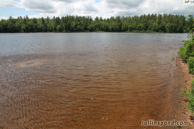 Campsite Photo of Site 222 at Rollins Pond Campground, New York - View from Shoreline