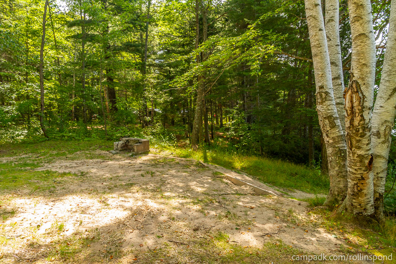 Campsite Photo of Site 3 at Rollins Pond Campground, New York - Cross Site View