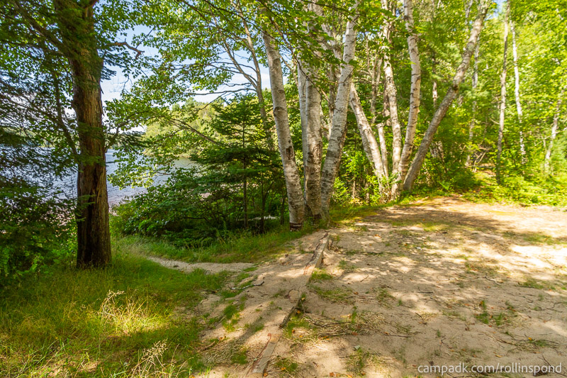 Campsite Photo of Site 3 at Rollins Pond Campground, New York - Cross Site View