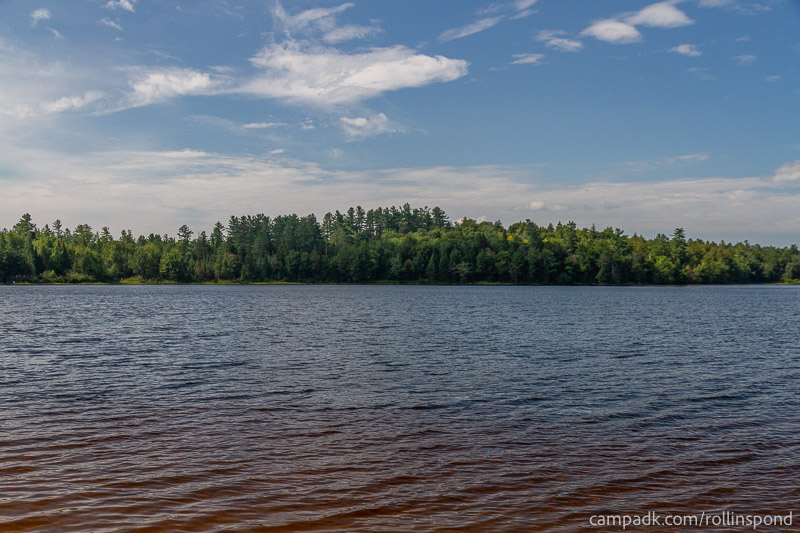 Campsite Photo of Site 3 at Rollins Pond Campground, New York - View from Shoreline