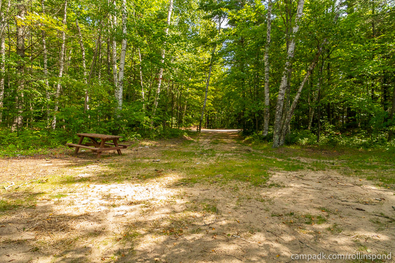Campsite Photo of Site 3 at Rollins Pond Campground, New York - Looking Back Towards Road