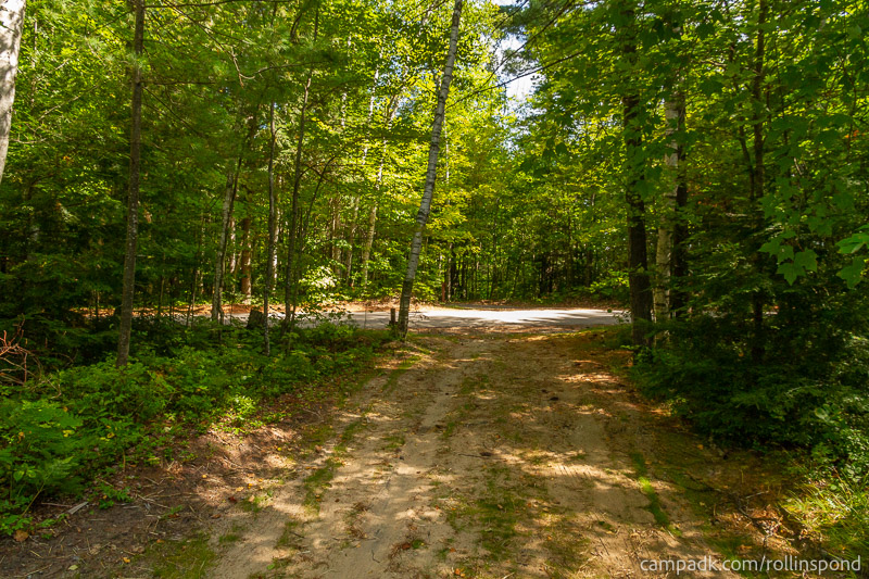 Campsite Photo of Site 3 at Rollins Pond Campground, New York - Looking Back Towards Road