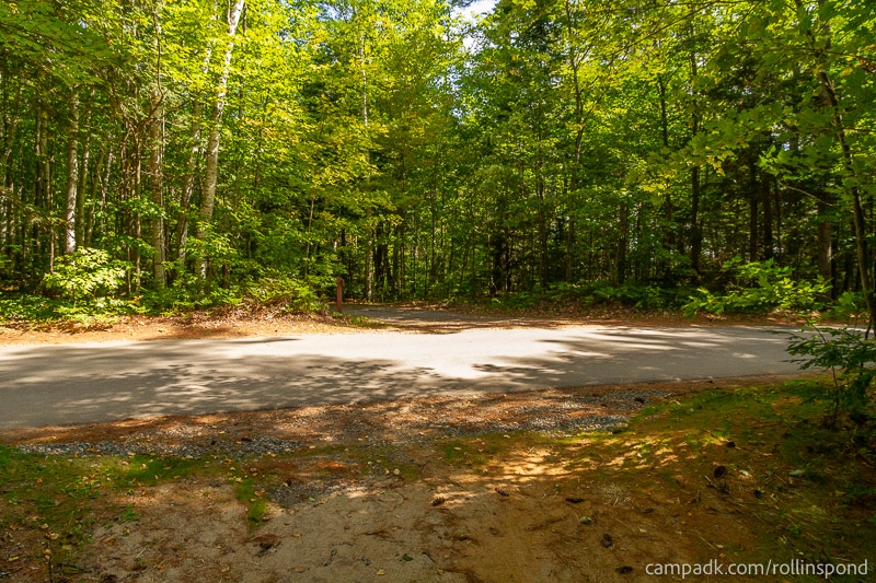 Campsite Photo of Site 3 at Rollins Pond Campground, New York - Looking Back Towards Road