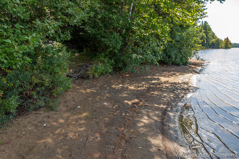 Campsite Photo of Site 222 at Rollins Pond Campground, New York - Shoreline