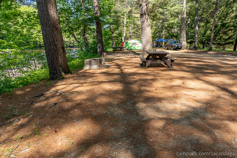 Campsite Photo of Site 4 at Sacandaga Campground, New York - Cross Site View