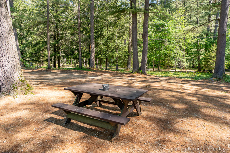 Campsite Photo of Site 4 at Sacandaga Campground, New York - Looking Back Towards Road
