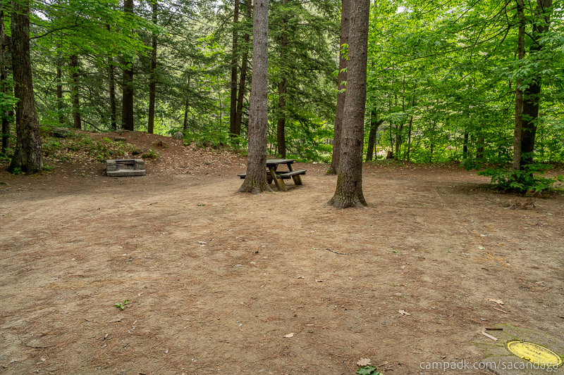 Campsite Photo of Site 69 at Sacandaga Campground, New York - Looking at Site from Part Way In