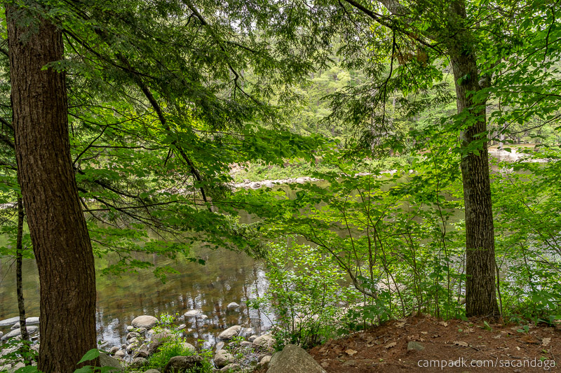Campsite Photo of Site 69 at Sacandaga Campground, New York - View from Shoreline