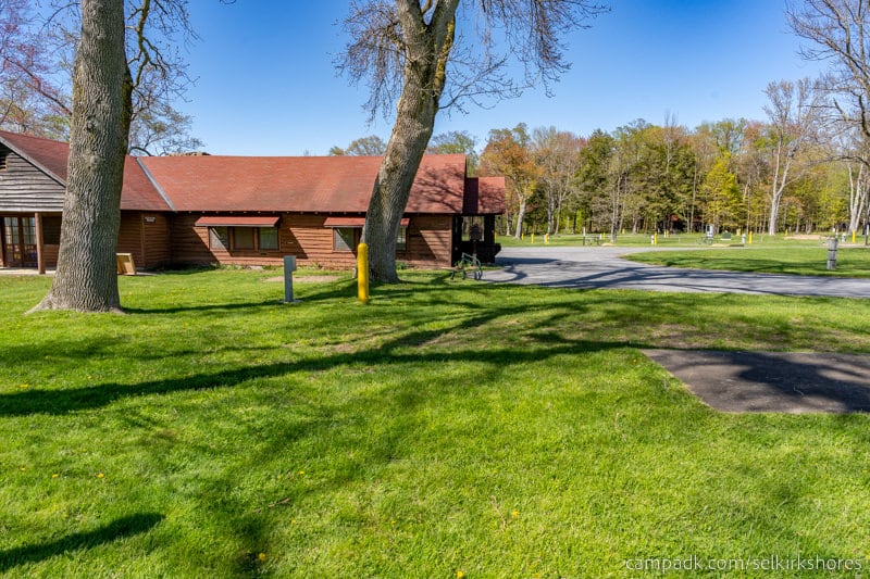 Campsite Photo of Site 83 at Selkirk Shores State Park, New York - Cross Site View