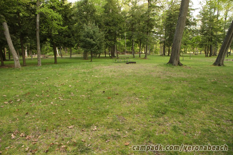 Campsite Photo of Site 32 at Verona Beach State Park, New York - Cross Site View