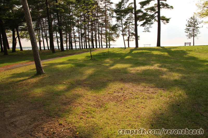 Campsite Photo of Site 9 at Verona Beach State Park, New York - Looking at Site from Road