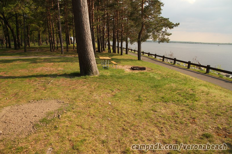 Campsite Photo of Site 9 at Verona Beach State Park, New York - Cross Site View