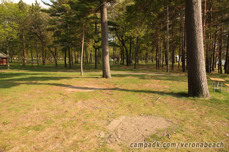 Campsite Photo of Site 9 at Verona Beach State Park, New York - Cross Site View