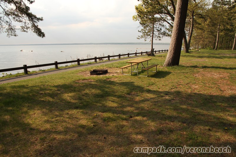 Campsite Photo of Site 9 at Verona Beach State Park, New York - Cross Site View