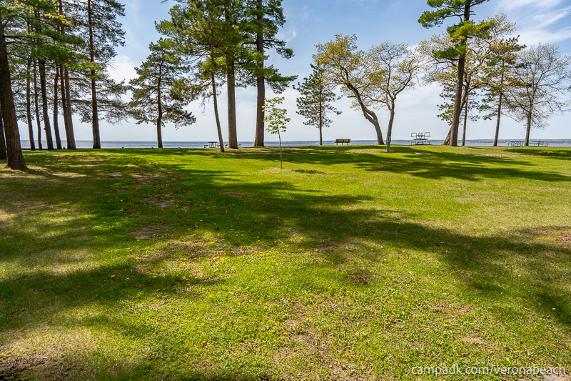 Campsite Photo of Site 9 at Verona Beach State Park, New York - Looking at Site from Part Way In