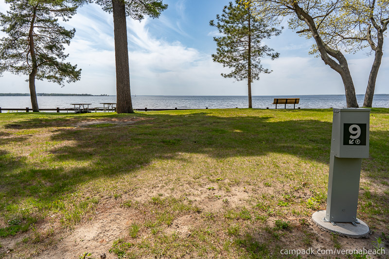 Campsite Photo of Site 9 at Verona Beach State Park, New York - Looking at Site from Part Way In