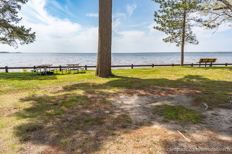 Campsite Photo of Site 9 at Verona Beach State Park, New York - Looking at Site from Part Way In
