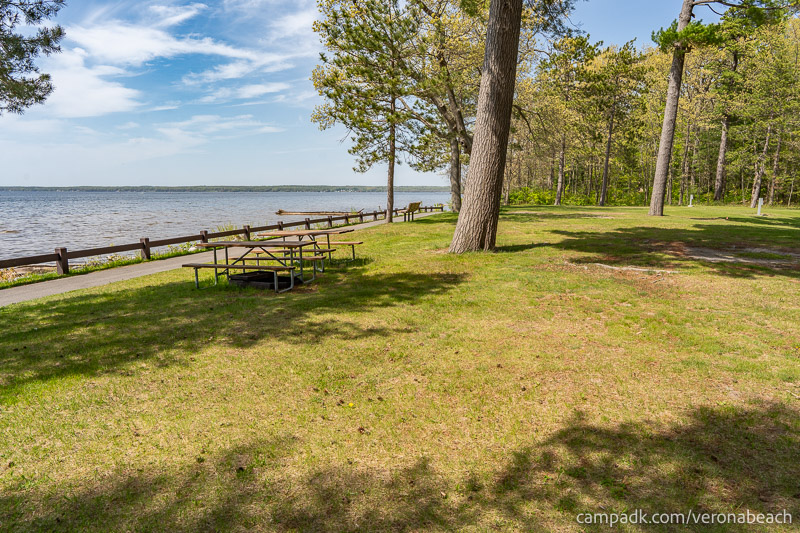 Campsite Photo of Site 9 at Verona Beach State Park, New York - Cross Site View