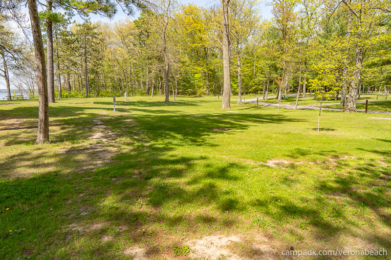 Campsite Photo of Site 9 at Verona Beach State Park, New York - Cross Site View