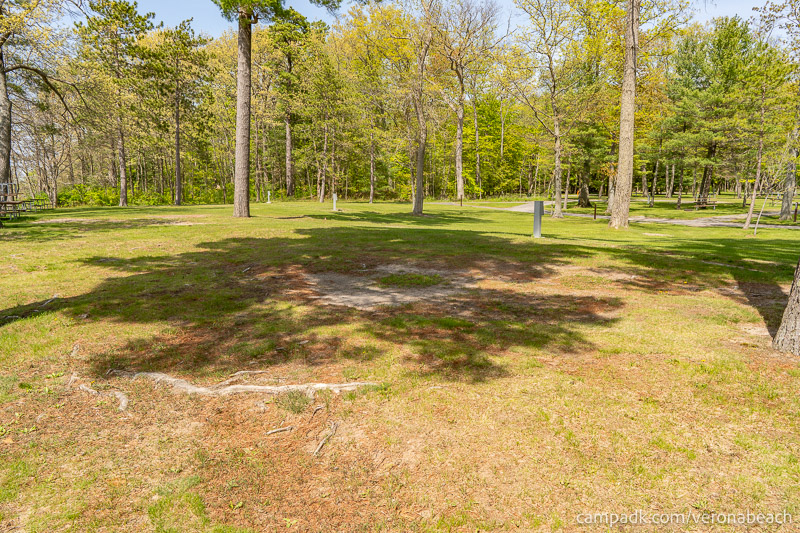 Campsite Photo of Site 9 at Verona Beach State Park, New York - Looking Back Towards Road